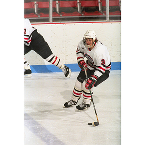 Dan McGillis advances up the ice with puck