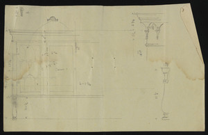 Unfinished detail drawings, townhouse of Charles S. Hamlin, 2 Raleigh Street, Boston, Mass., undated