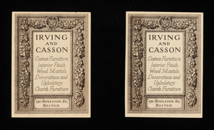 Pamphlet -- Irving & Casson - A. H. Davenport Company