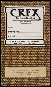 Crex Grass Rugs, Crex Carpet Company, 1134 Broadway, 212 Fifth Avenue, New York, New York