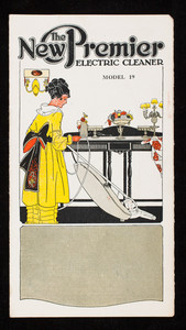 New Premier electric cleaner, model 19, Electric Vacuum Cleaner Co., Inc., Cleveland, Ohio