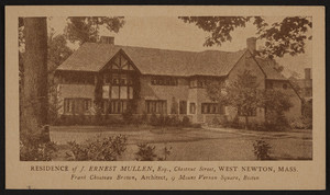 Trade card for Frank Chouteau Brown, Architect, 9 Mount Vernon Square, Boston, Mass., undated