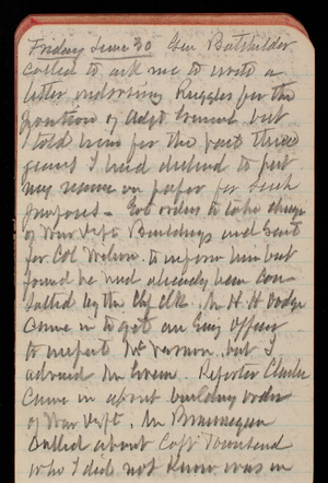 Thomas Lincoln Casey Notebook, May 1893-August 1893, 63, Friday June 30