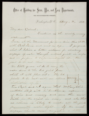 Bernard R. Green to Thomas Lincoln Casey, August 2, 1884