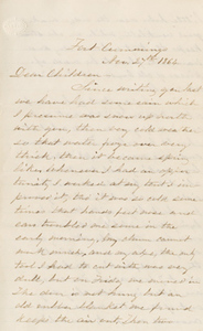 Letter from Warren Goodale to his children, 27 November 1864