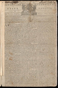 The New-England Chronicle: or, the Essex Gazette, 26 October 1775