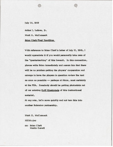 Memorandum from Mark H. McCormack to Arthur J. Lafave Jr.