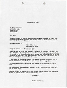 Letter from Mark H. McCormack to Douglas Weiland