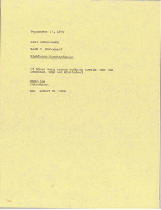 Memorandum from Mark H. McCormack to Saul Schoenberg