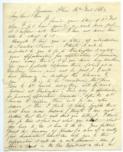 Letter from Joseph Lyman to Benjamin Smith Lyman