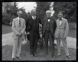 Henry Ford, Gov. Alvan Fuller, Thomas A. Edison, and Harvey Firestone (l. to r.)