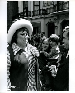 Bella Abzug with woman and child