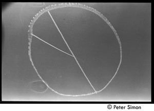 Skywriting (in process) depicting a peace symbol