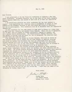 Letter from Jordan Hess to Judi Chamberlin