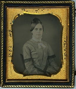 Emily A. Scott Cleveland: half-length studio portrait, seated