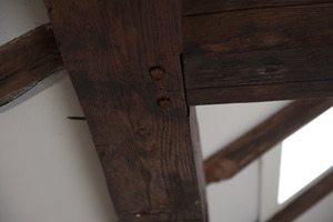 Sheffield House: post and beam construction in the home of Martin Canellakis and Faith Cromas, Sheffield, Mass.