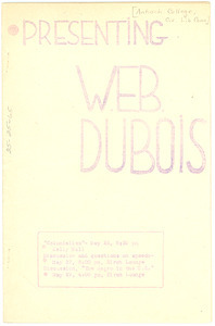 Presenting W. E. B. Du Bois