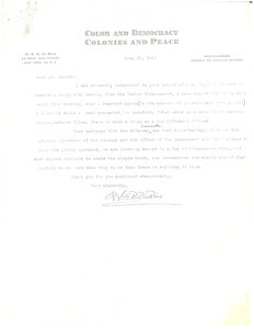 Letter from W. E. B. Du Bois to William M. Mandel