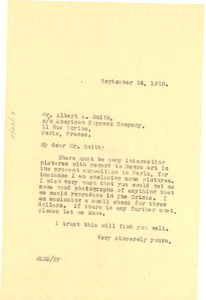 Letter from W. E. B. Du Bois to Albert A. Smith