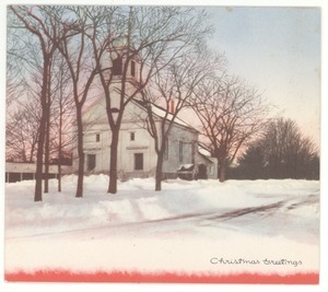 Christmas card from Judy G. Wood Langland to Joseph Langland
