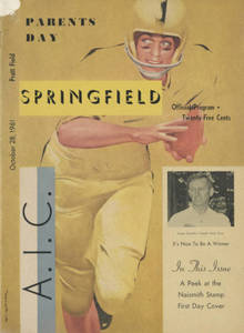 Brochure from the Springfield College vs. AIC football game (October 28, 1961)