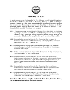 City Council meeting minutes