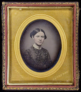 Bust-length portrait of an unidentified young adult female