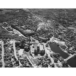 Center area, industrial buildings and residential area, Sanford, ME