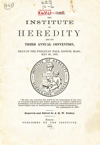 The Institute of Heredity and its third annual convention