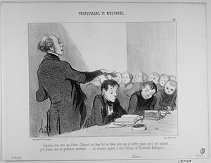 Rappelez vous tous que l'élève Cabassol est trop fort en thème pour que je souffre jamais qu'il soit molesté.... je le prends sous ma protection immédiate........ au concours général il sera l'honneur de l'Institution Bilboquet!...