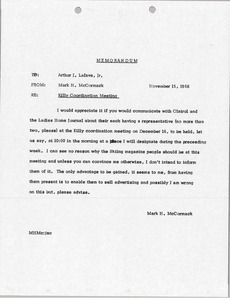 Memorandum from Mark H. McCormack to Arthur J. Lafave