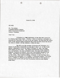 Letter from Mark H. McCormack to Tom Adams