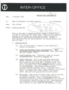 Memorandum from Phil Pilley to Mark H. McCormack