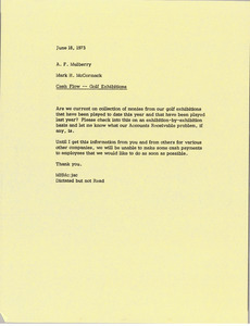 Memorandum from Mark H. McCormack to Al F. Mulberry