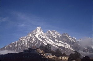 Mount Everest above Tengboche Monastery