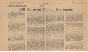 Will the great Gandhi live again [fragment]