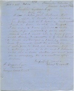 Letter from Samuel Deavitt to Joseph Lyman