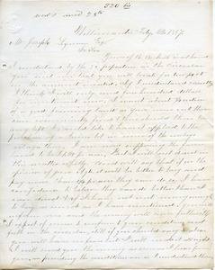 Letter from Clark M. Saunders to Joseph Lyman