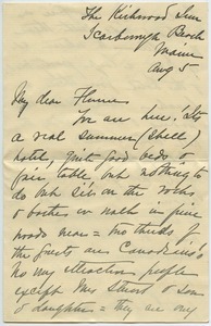 Letter from Elisabeth Savage Porter to Florence Porter Lyman