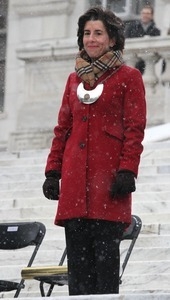 Rhode Island Governor Gina Raimondo at her inauguration