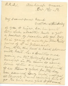 Letter from Lizzie S. Nash to Herman B. Nash