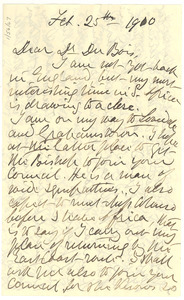 Letter from Frances Hoggan to W. E. B. Du Bois