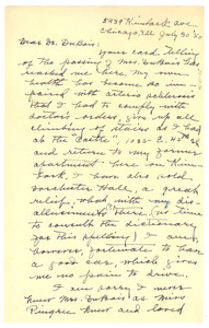 Letter from Mae Owings to W. E. B. Du Bois