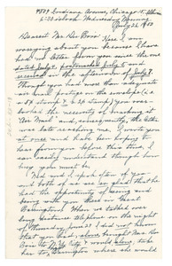 Letter from Mildred Bryant Jones to W. E. B. Du Bois