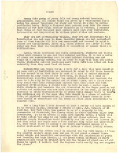 Letter from W. E. B. Du Bois to Pierre Du Pont [fragment]