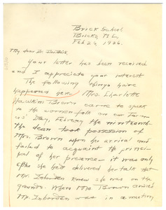 Letter from Lucille McLendon to W. E. B. Du Bois