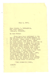 Letter from W. E. B. Du Bois to Genevra Parker McNaughton