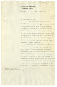 Letter from C. D. B. King to W. E. B. Du Bois