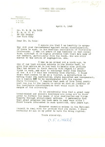 Letter from C. F. Littell to W. E. B. Du Bois