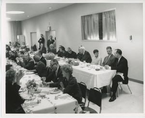 Staff at Thanksgiving celebration